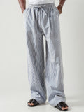 Heren gestreepte rechte broek