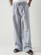 Heren gestreepte rechte broek
