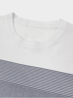 Heren striped korte mouw knit t-shirt