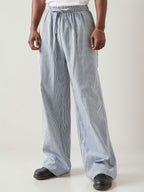 Heren gestreepte rechte broek