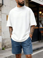 Heren textured korte mouw relaxed t-shirt