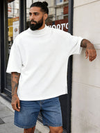 Heren textured korte mouw relaxed t-shirt
